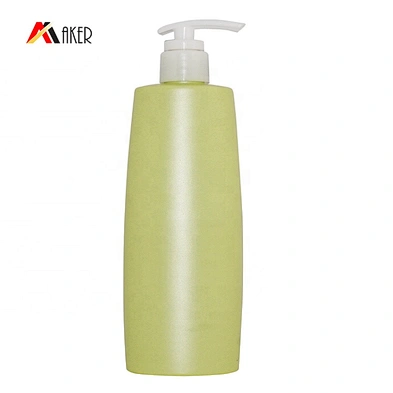 Wholesale 400ml green HDPE plastic empty shampoo lotion bottle with white plastic lotion pump