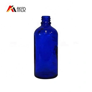 Wholesale empty round 100ml clear/green/blue/amber glass dropper bottles for essential oil