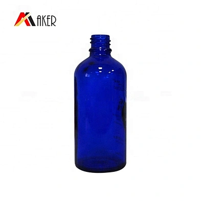Wholesale empty round 100ml clear/green/blue/amber glass dropper bottles for essential oil