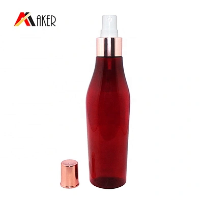 2020 Hottest unique wholesale price empty red 150ml PET cosmetic plastic spray bottle