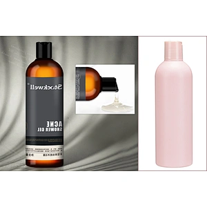 Custom Boston Shape Matte Pink 500ml PET Plastic Empty Body Lotion Bottle with Disc Top Cap