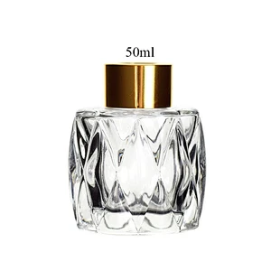 50ml OEM Custom Low MOQ High Quality New Design Modern Transparent Reed Diffuser Aromatherapy Glass Bottles