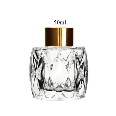 50ml OEM Custom Low MOQ High Quality New Design Modern Transparent Reed Diffuser Aromatherapy Glass Bottles