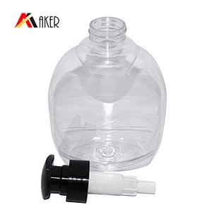 custom empty 450ml clear plastic pet beauty skincare packaging shower gel lotion bottle