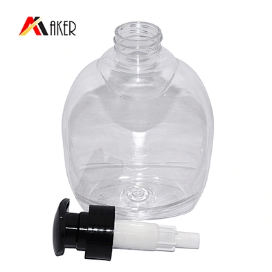 custom empty 450ml clear plastic pet beauty skincare packaging shower gel lotion bottle