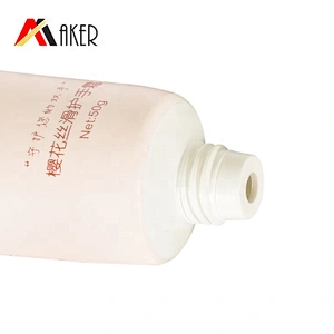 Fancy style 50ml white aluminum plastic laminated cosmetic hand cream tube ABL tube packaging with polygon screw cap