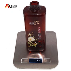 Custom 400ml amber square PET plastic empty shampoo lotion bottle with luxurious gold aluminum covered lotion pump