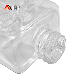 Factory wholesale empty 300ml clear square plastic PET cosmetic bottle for lotion/facial toner with flip top cap
