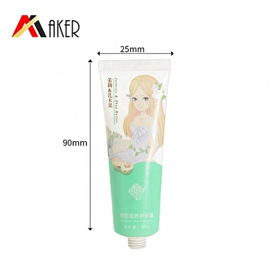 Hot sale 30ml empty hand cream aluminum laminated cosmetic packaging tube with screw cap