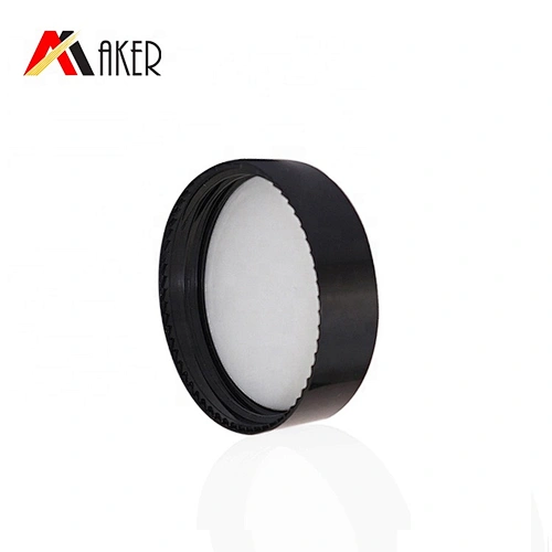 Factory supply PP black 42mm plastic jars screw lid with white PE inner lid