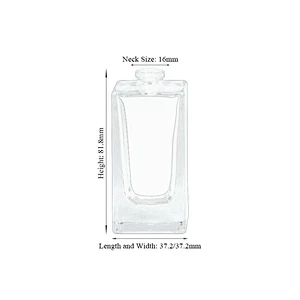 30ML 50ML Clear Black Glass Perfume Bottle Refillable Glass Spray Perfume Bottle