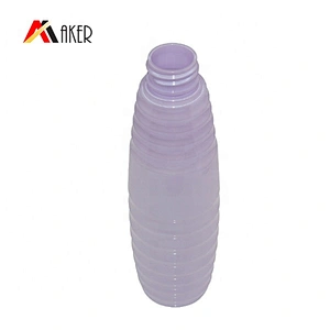 Wholesale  purple unique round empty 300ml PET cosmetic plastic lotion bottle