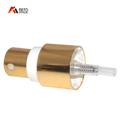 Custom Gold Aluminum Covered 18/410 Plastic Fine Mist Sprayer with Customized Dip Tube
