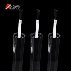 10ml empty square shaped clear nail polish glass bottle with brush cap