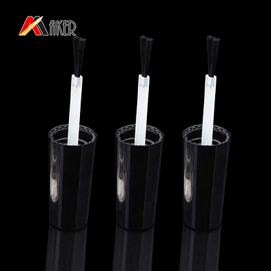 10ml empty square shaped clear nail polish glass bottle with brush cap
