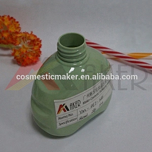 Wholesale special shape green PET 250ml Shampoo Plastic Bottle with lotion pump
