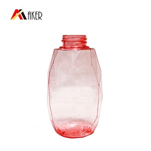 China wholesale unique design semi-transparent 300ml PETG plastic packaging shampoo bottle