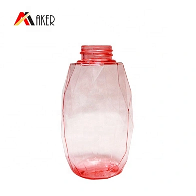 China wholesale unique design semi-transparent 300ml PETG plastic packaging shampoo bottle