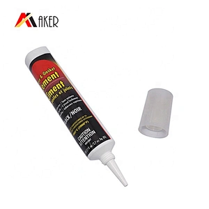 Empty white ABL aluminum plastic laminated adhesive glue tube packaging with plastic screw cap