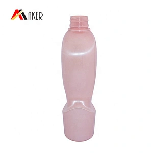Wholesale 400ml empty pink color PET plastic shampoo bottle design with lotion pump