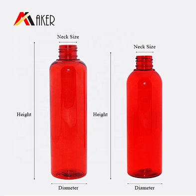 Empty 100ml 200ml boston round pet body mist plastic spray bottle with mist sprayer