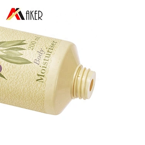 Hot selling custom design 200ml cosmetic plastic tube for body moisturiser with flip cap