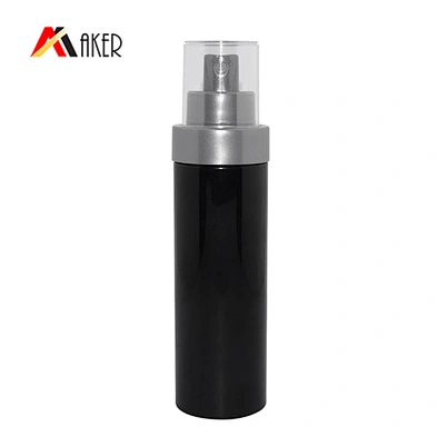 Custom 4oz 100ml Black PET Plastic Luxury Facial Toner Essence Sprayer Bottle