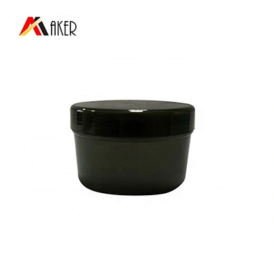 Hot selling dark green 300ml empty round PET cosmetic plastic cream jar with screw cap