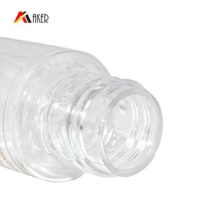 New design empty clear 20ml PET plastic cosmetic essential oil bottle with rosy plastic half ball shape screw cap
