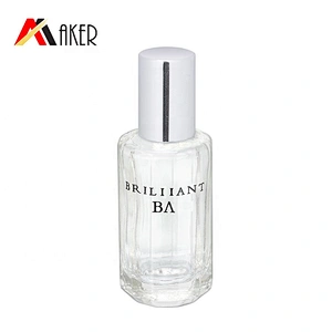 Wholesale 10ml empty clear deodorant perfume glass roll on bottle with glass roller ball