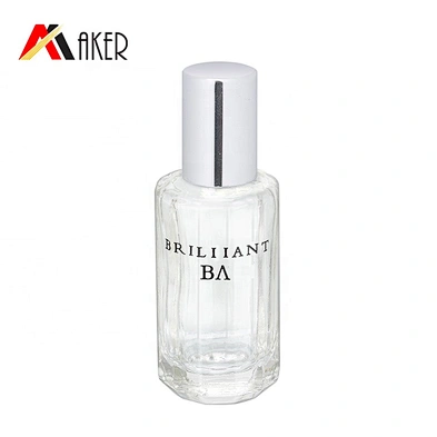 Wholesale 10ml empty clear deodorant perfume glass roll on bottle with glass roller ball