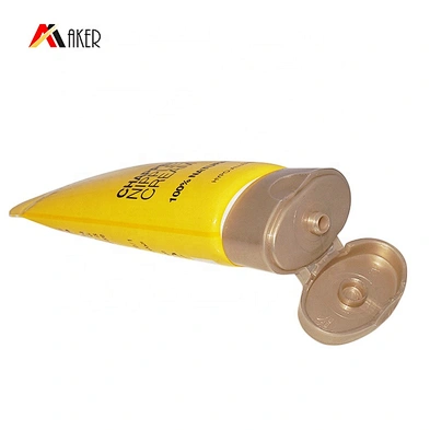 Wholesale 30ml empty oval  LDPE plastic cosmetic hand cream face cream soft tube packaging with plastic flip top cap