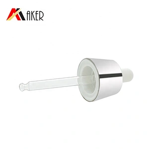 Unique design 50ml clear luxury cosmetic glass lotion bottle serum dropper bottle with silver electroplated dropper cap