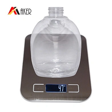 450ml clear PET plastic empty shower gel bottle wholesale with lotion pump