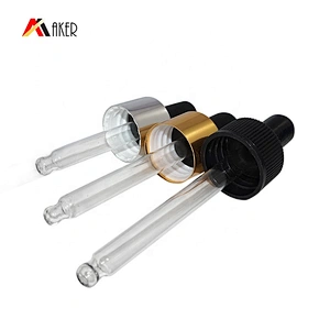 Wholesale 10ml 30ml 1oz blue essential oil glass dropper bottle with aluminum dropper