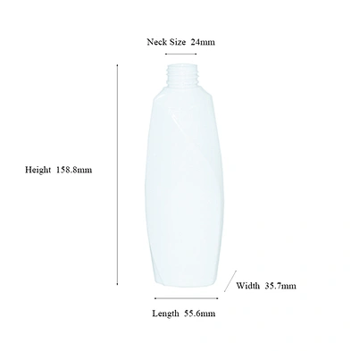 150ml empty milk white plastic pet shampoo body lotion packaging bottle with black 24/410 lotion pump