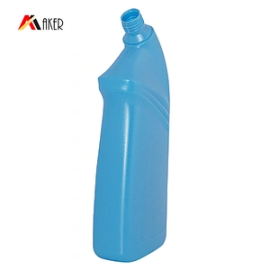 Factory 500ml HDPE blue plastic detergent bottles for toilet bowl cleaner with plastic screw cap