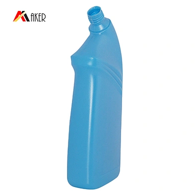 Factory 500ml HDPE blue plastic detergent bottles for toilet bowl cleaner with plastic screw cap