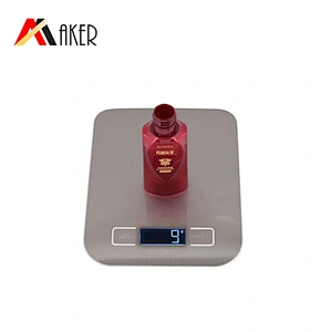 wholesale special mini 60ml red pearl shampoo plastic pet bottle with black screw cap