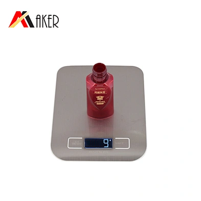 wholesale special mini 60ml red pearl shampoo plastic pet bottle with black screw cap