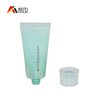 Empty wholesale price round green hand cream aluminum cosmetic tube with screw cap