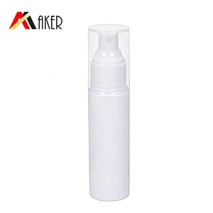 PET Plastic Round White 30ml 50ml Screen Printing 75ml 24mm Cylinder Cosmetic Face Fine Mist Spray Bottles