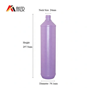 wholesale 750ml purple round PE plastic dishwashing detergent bottle with flip top cap