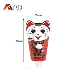 Newest design customized empty 50ml plastic hand cream tube with screw cap