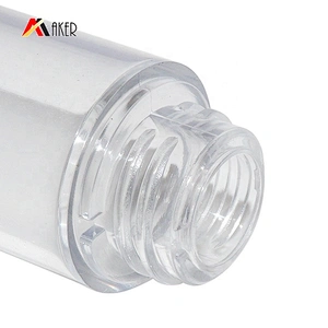 Wholesale empty small clear 5ml ABS plastic cosmetic airless pump bottle with cover