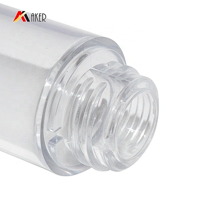 Wholesale empty small clear 5ml ABS plastic cosmetic airless pump bottle with cover