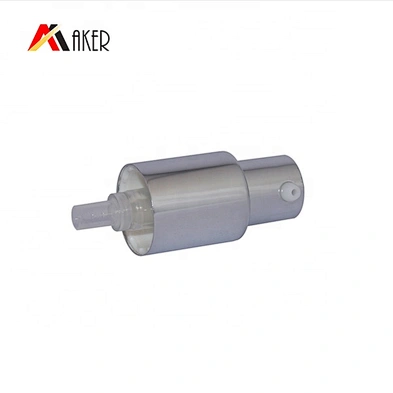 Wholesale 18/410 cosmetic silver aluminum covered plastic cream pump