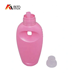 Factory supply 700ml Pink HDPE plastic liquid detergent bottle with screw cap
