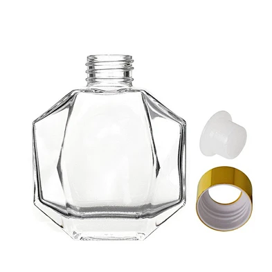 Cosmetic High Quality Room Luxury Big Crystal 100ml Fancy Empty Glass Aroma Wholesale Reed Diffuser Bottle