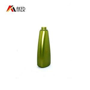 Wholesale green oval 100ml 400ml 500ml 800ml cosmetic empty HDPE plastic shampoo bottles set